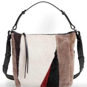 All Saints Kita shearling shoulder/crossbody bag. EUC.